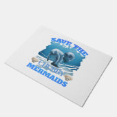 Sparen het Manateeg van de Zeemeermin van Chubby Deurmat (Schuin)