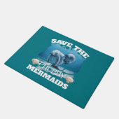 Sparen het Manateeg van de Zeemeermin van Chubby Deurmat (Schuin)