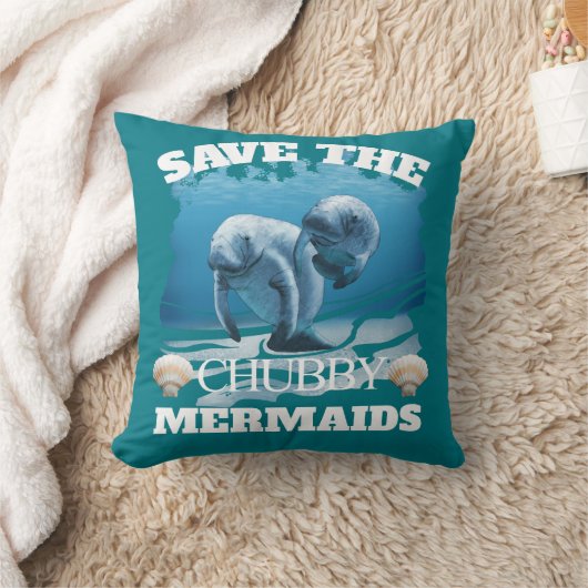 Sparen het Manateeg van de Zeemeermin van Chubby Kussen (Deken)