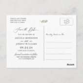 Sparen het Manuscript Rustic Winter Floral Berries Briefkaart (Achterkant)