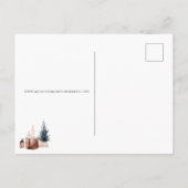 Sparen het Manuscript Rustic Woodland Floral van d Aankondigingskaart (Achterkant)