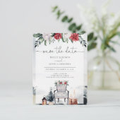 Sparen het Manuscript Rustic Woodland Floral van d Aankondigingskaart (Staand voorkant)