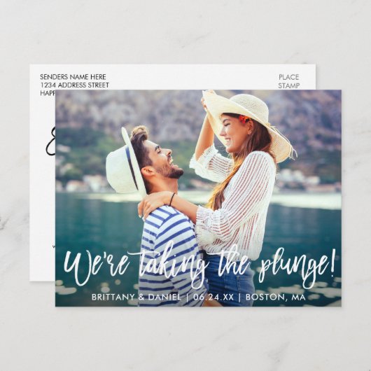 Sparen het Manuscript van de Borstel van de Datum Briefkaart (Voorkant / Achterkant)