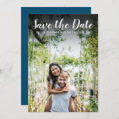 Sparen het Manuscript van de Datum Eenvoudige Mode Save The Date (Voorkant / Achterkant)