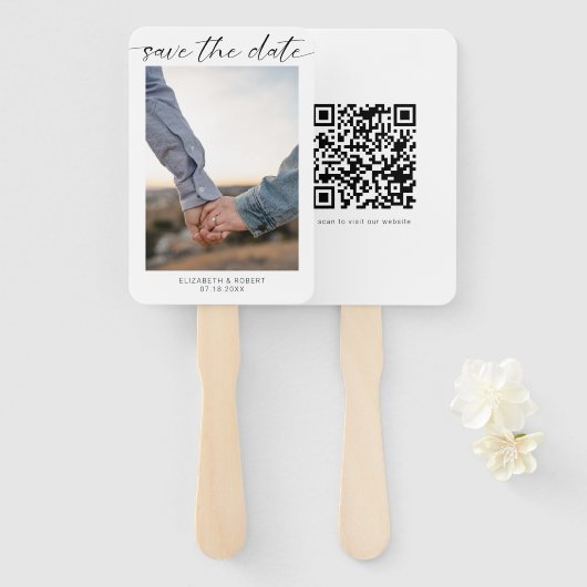 Sparen het Minimale Manuscript van de Code QR van  Handwaaier (Voorkant en achterkant)