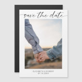 Sparen het Minimale Manuscript van de Foto van de Magnetische Uitnodiging (Voorkant / Achterkant)