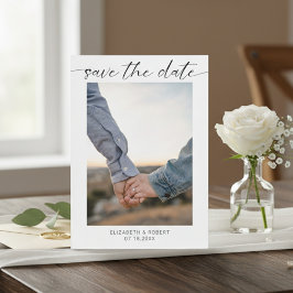 Sparen het Minimale Manuscript van de Foto van de  Save The Date