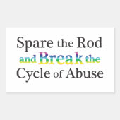 Sparen het Misbruik Rechthoekige Sticker (Voorkant)