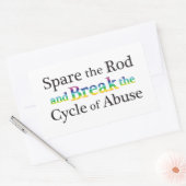 Sparen het Misbruik Rechthoekige Sticker (Envelop)