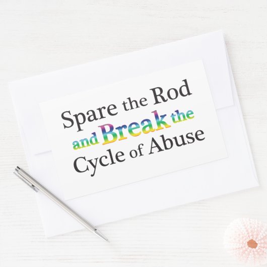 Sparen het Misbruik Rechthoekige Sticker (Envelop)