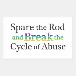 Sparen het Misbruik Rechthoekige Sticker