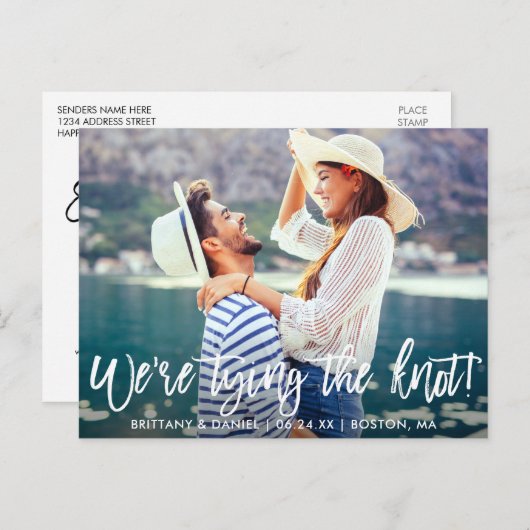 Sparen het Moderne Manuscript van de Borstel van d Briefkaart (Voorkant / Achterkant)