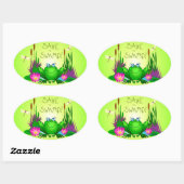 Sparen het Moeras Twitchy de Kikker Ovale Sticker (Vel)