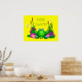 Sparen het Moeras Twitchy de Kikkergeel Poster (Keuken)