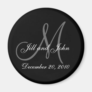 Sparen het Monogram van de Datum & de Voornamen Magneet