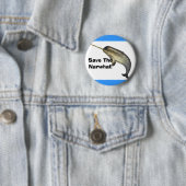 Sparen het Narwhal! Ronde Button 5,7 Cm (In situ)
