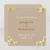 Sparen het Ontwerp van de Plumeria van de Datum Save The Date (Voorkant / Achterkant)