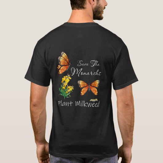 Sparen het Plant van de Monarchen wat Milroed Butt T-shirt (Achterkant)