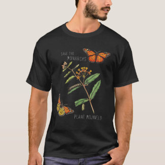 Sparen het Plant van de Monarchen wat milroos - B T-shirt