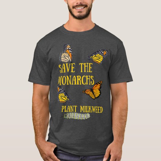 Sparen het Plant van de Monarchie Milkweed Butterf T-shirt (Voorkant)