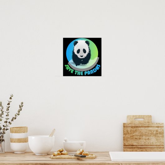 Sparen het Poster van de Pandas (Keuken)