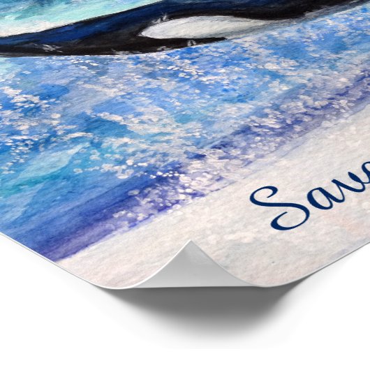 Sparen het Poster van de zeewalvis (Hoek)