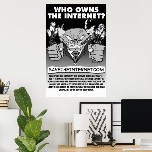 Sparen het Poster van Internet (Thuiskantoor)