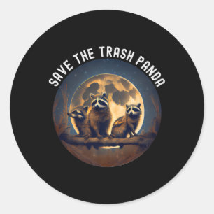 Sparen het Raccoon van Trash Panda Ronde Sticker