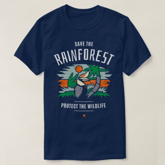 Sparen het regenwoud Bescherm het Wildleven T-shirt (Design voorkant)