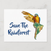 Sparen het regenwoud briefkaart (Voorkant)