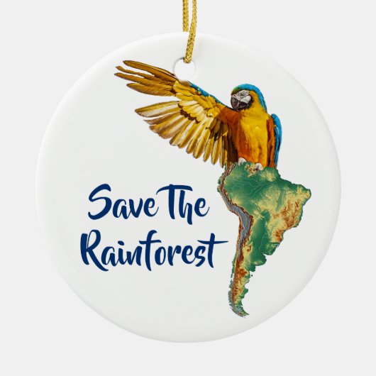 Sparen het regenwoud keramisch ornament (Voorkant)