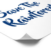 Sparen het regenwoud poster (Hoek)