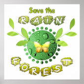 Sparen het regenwoud poster (Voorkant)