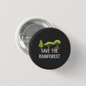 Sparen het regenwoud ronde button 3,2 cm (Voorkant /achterkant)