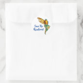 Sparen het regenwoud ronde sticker (Tas)