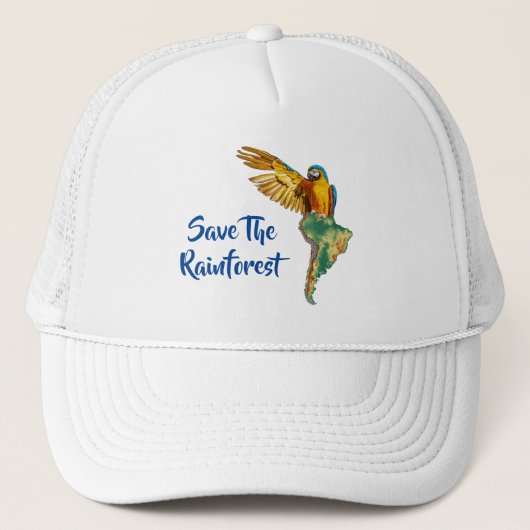 Sparen het regenwoud trucker pet (Voorkant)