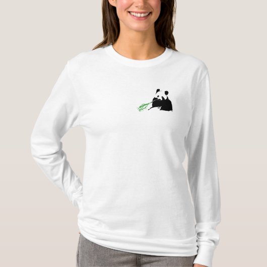 Sparen het Shirt van de Vrouw van de Pandas LongSl (Voorkant)