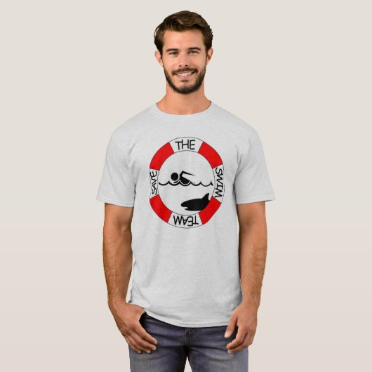 Sparen het Shirt van het Team Swim (Voorkant volledig)