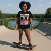 Sparen het Skateboard van het Schaats van de plane T-shirt