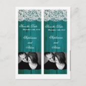 Sparen het Teken van het Boek van de Datum Blauwgr Aankondigingskaart (Voorkant)