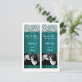 Sparen het Teken van het Boek van de Datum Blauwgr Aankondigingskaart (Staand voorkant)