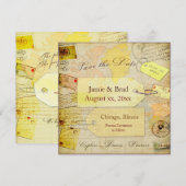 Sparen het thema van de Douane Reis Shower Save The Date (Voorkant / Achterkant)