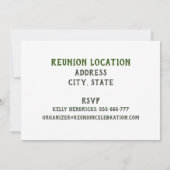 Sparen het van de Familie van de Datum reünie ontw Kaart (Achterkant)