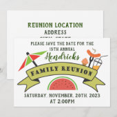 Sparen het van de Familie van de Datum reünie ontw Kaart (Voorkant / Achterkant)