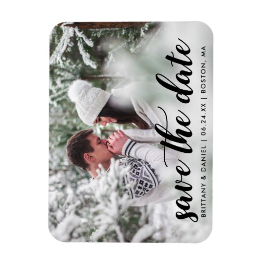 Sparen het Verloving van de Datum het Moderne Manu Magneet (Verticaal)