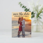 Sparen het Verloving van de Foto van het Datumpaar Briefkaart (Staand voorkant)