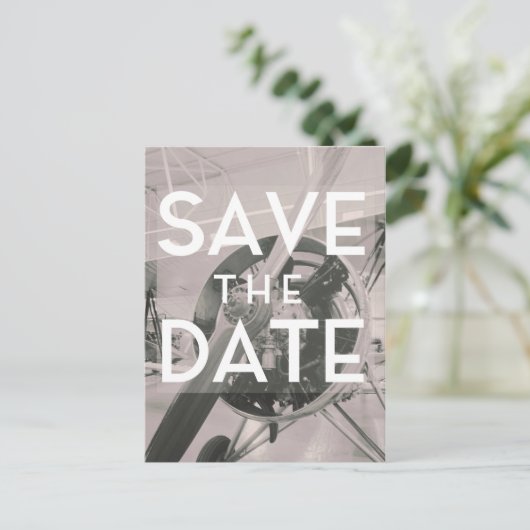 Sparen het vliegtuig van de Prop van de Datum Briefkaart (Staand voorkant)