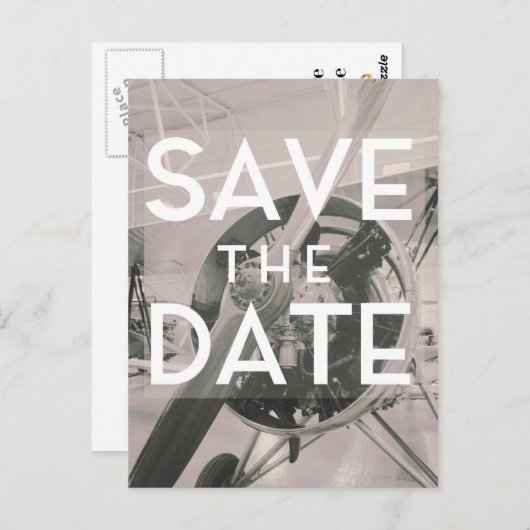 Sparen het vliegtuig van de Prop van de Datum Briefkaart (Voorkant / Achterkant)