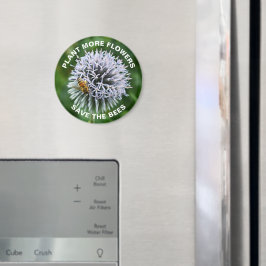 Sparen het Wereldbol van de Bijen Thistle Floral Magneet