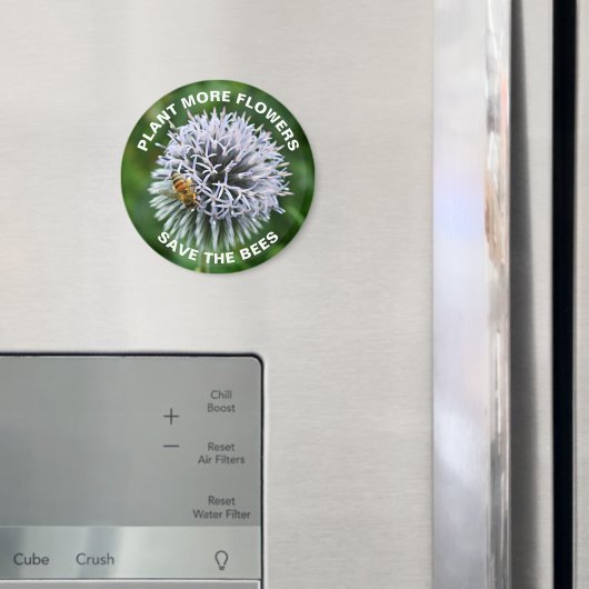 Sparen het Wereldbol van de Bijen Thistle Floral Magneet (Insitu (Koelkast))